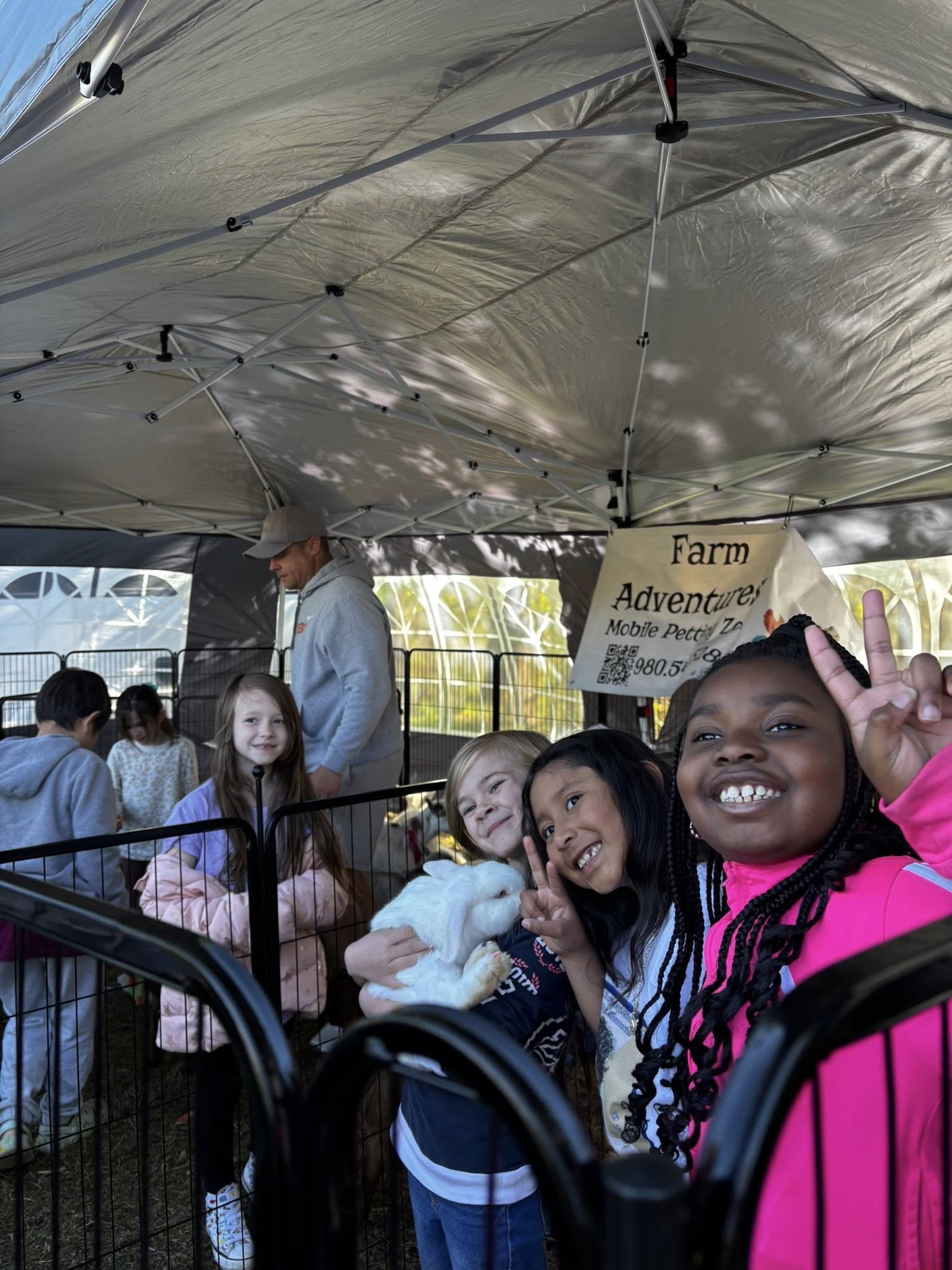 Kids at the petting zoo