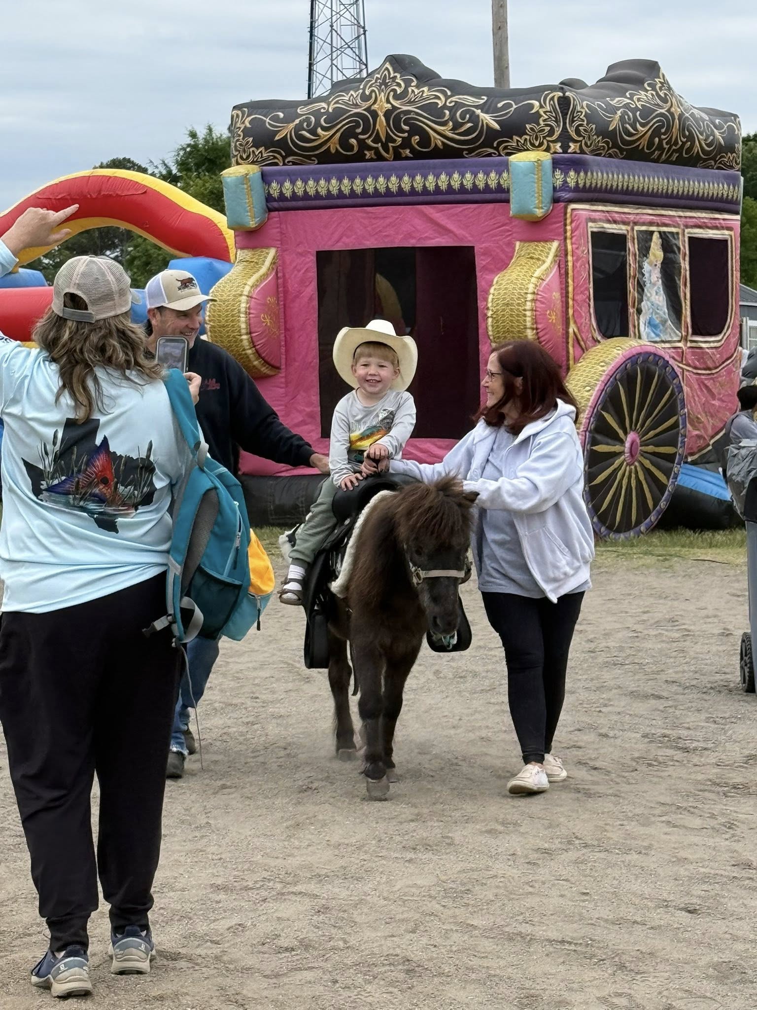 Pony ride at a Farm Adventures event